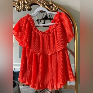 Off the Shoulder Tangerine Top!